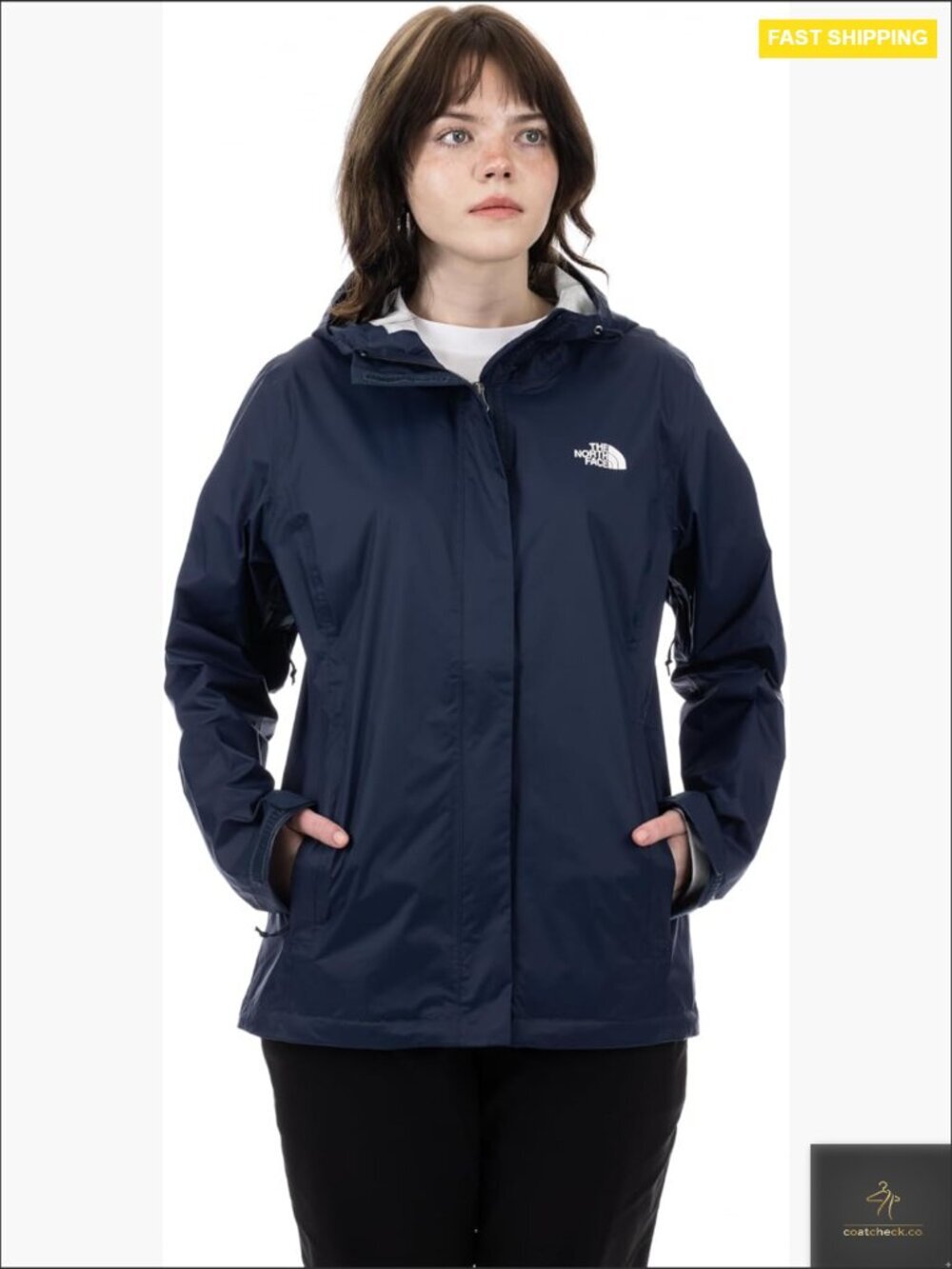 Women's Waterproof Hooded Rain Jacket Breathable DryVent Pit-zips Lightweight